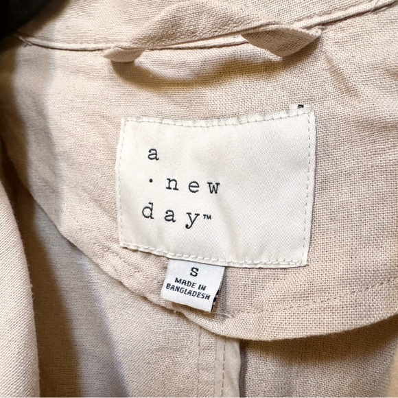 💚 NWOT SPRING TRENCH COAT - LINEN 🌸🌻🌷 - Picture 6 of 7